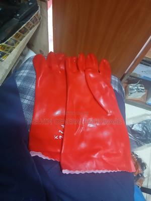 Pvc Latex Red Gloves - main view
