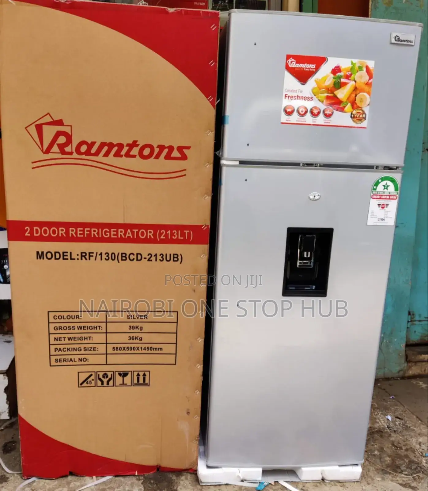 Ramtons 213litres Fridge With Dispenser