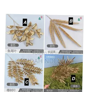 Artificial Golden Plants Maple Leaf Christmas Decor