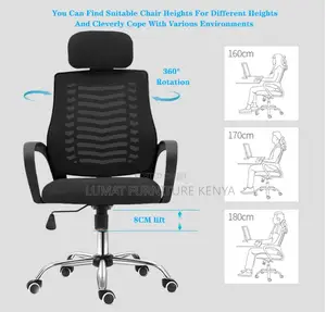 Swivel Headrest Staff Office Chair
