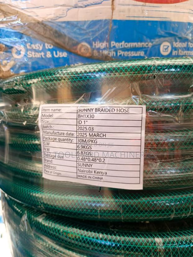 Quality 1/2 Inches by 30 Metres Green Braided Hose Pipe - main view