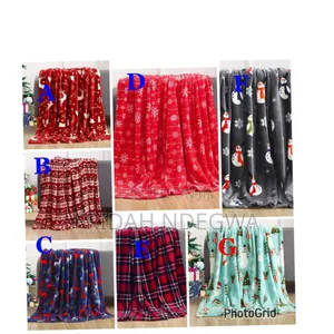 Flannel Christmas Throw Cozy Snowflake Elk Printed Winter Blanket