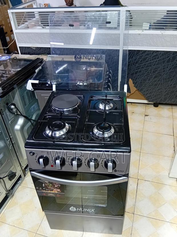Nunix 3 Gas + 1 Electric Cooker (50×55) With Gas Oven