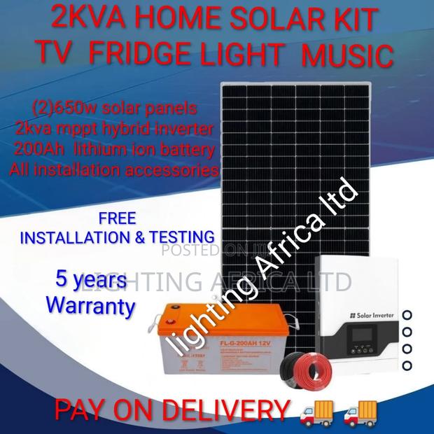 Home Off-Grid 2kva Hybrid Inverter - 200ah Solar Lithium Battery - main view