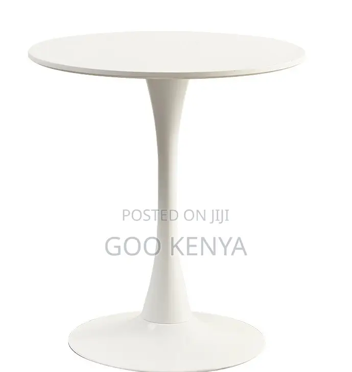 Home Table; Minimalist Dining Table – Wood-Style Frame With Marble Top