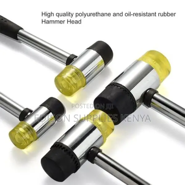 Soft Plastic Rubber Mallet Hammer Installation Hammer Steel Handle