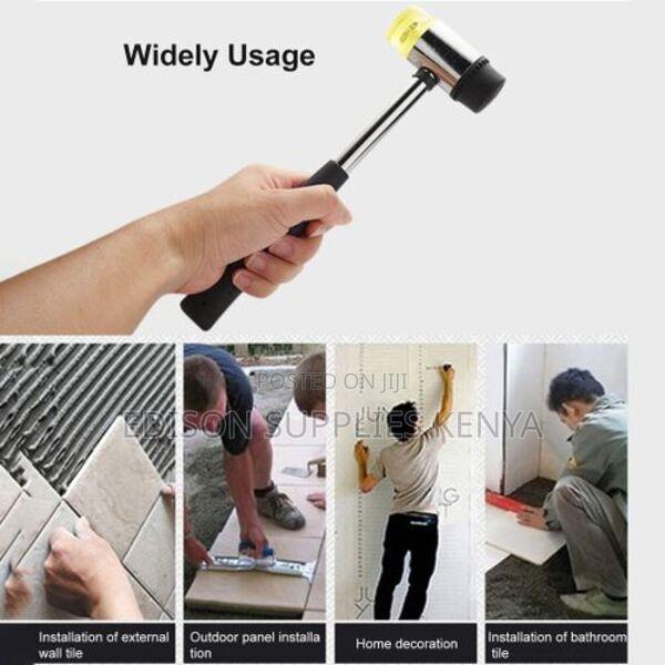 Soft Plastic Rubber Mallet Hammer Installation Hammer Steel Handle - thumbnail 4