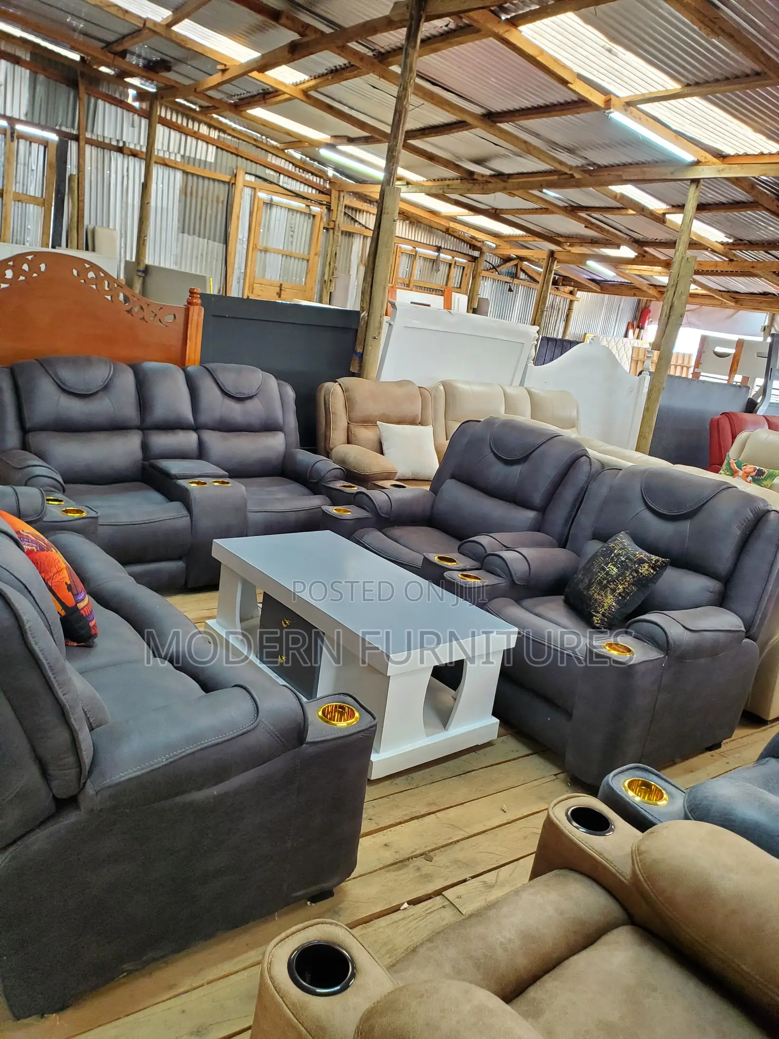 7 Seater Semi Recliner Sofa