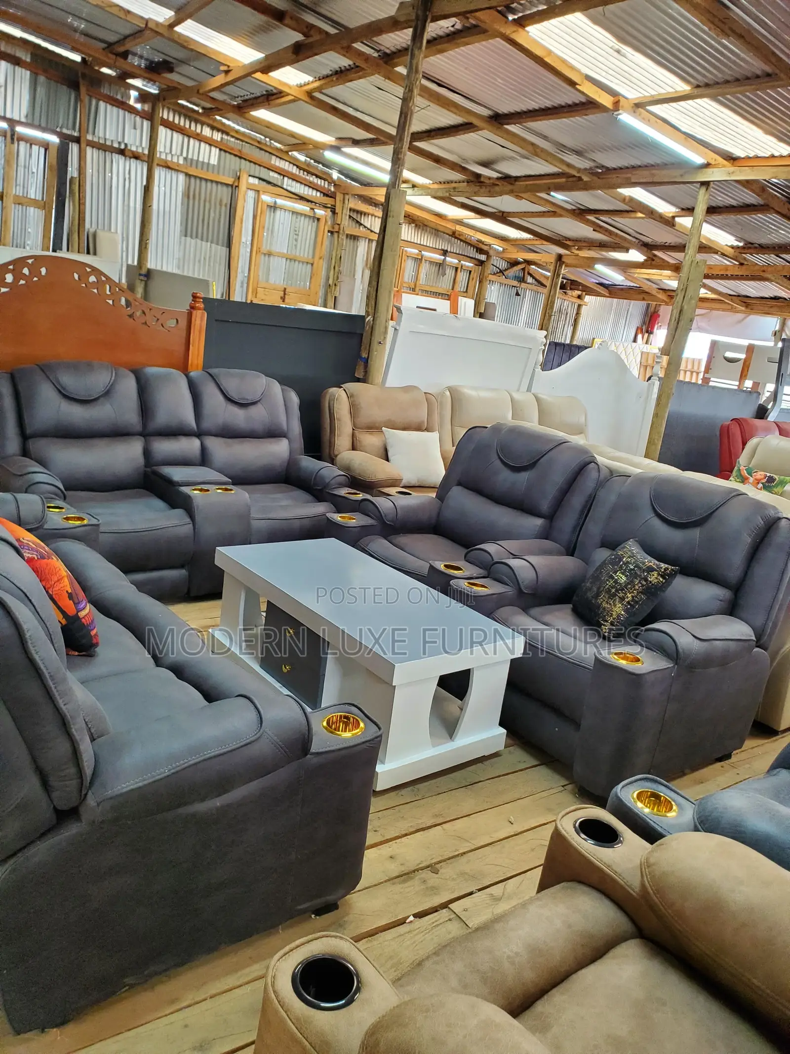 7 Seater Semi Recliner Sofa