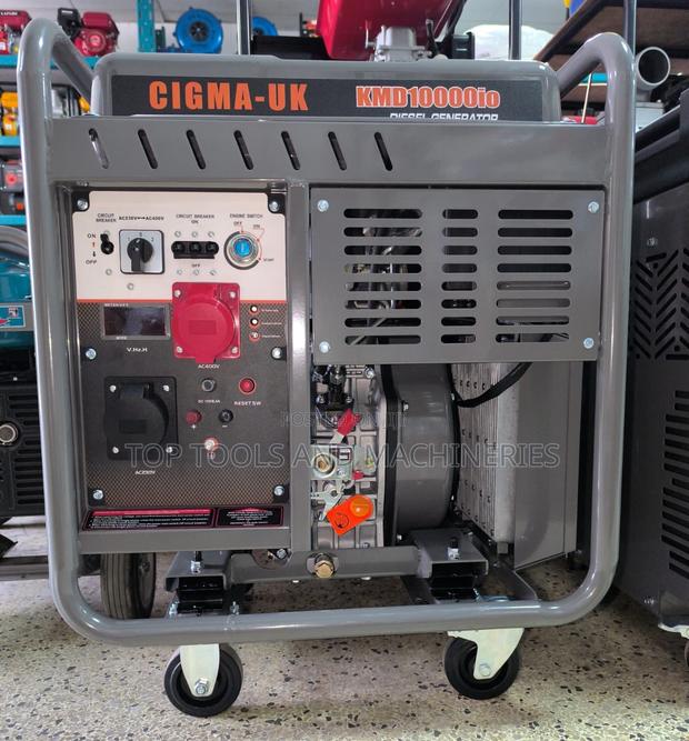 Cigma-Uk Kmd10000i Dual Phase 9kva Open Type Inverter Generator