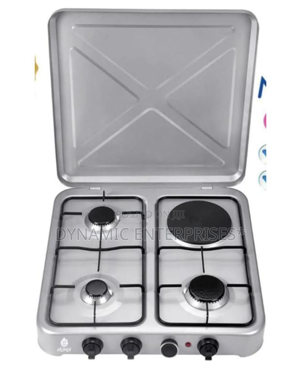 Nunix Table Top Cooker 3 Gas + 1 Electric Burner