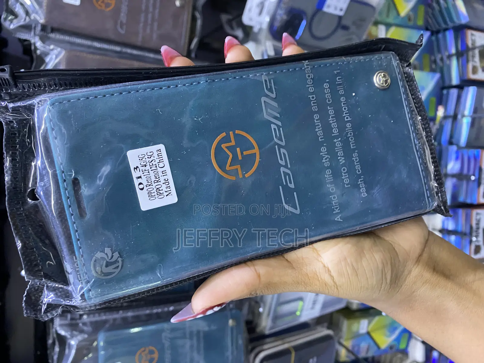Unbla Oppo Reno 12 Pro 5g Casme Flip Leather Case With Card Holder