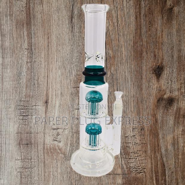 15" Tree Percolator Glass Beaker Bong - Green - main view