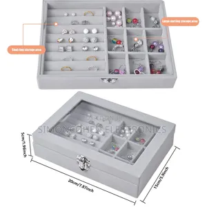 Velvet Jewelry Organizer Box