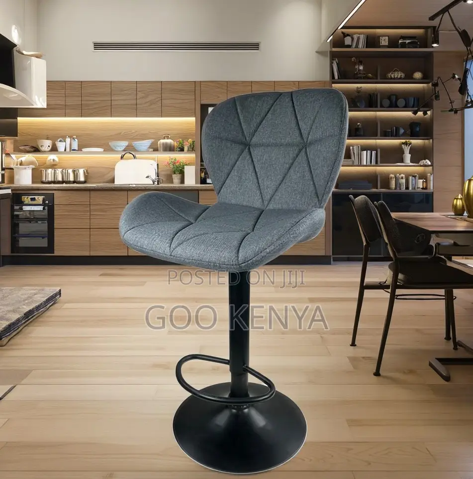 Home Stool; High Barstool With Footrest Leather Bar Stool for Kitchen