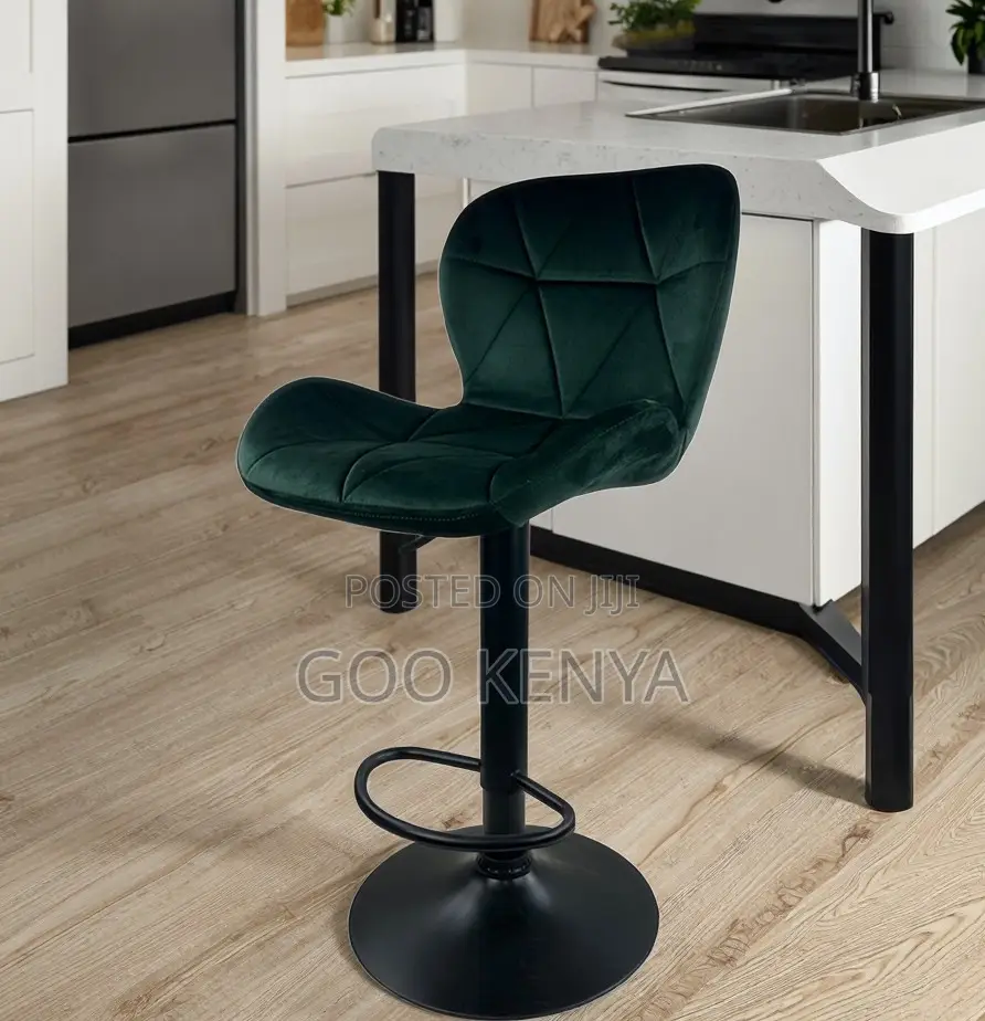 Home Stool; High Barstool With Footrest Leather Bar Stool for Kitchen