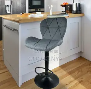 Home Stool; High Barstool With Footrest Leather Bar Stool for Kitchen