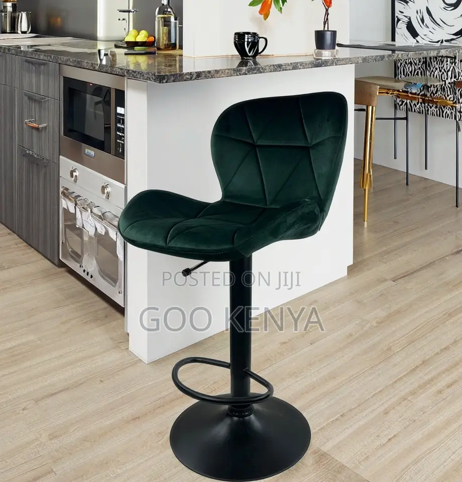 Home Stool; High Barstool With Footrest Leather Bar Stool for Kitchen