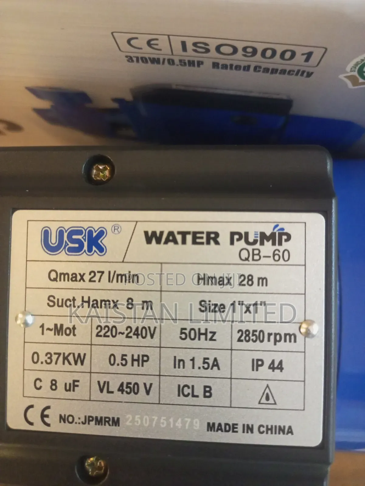 Usk Water Pump 0.5hp