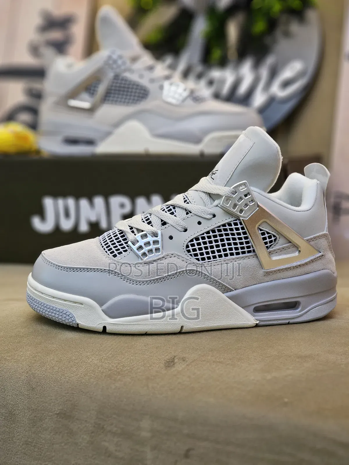 Jordan 4 Gray White Sneakers