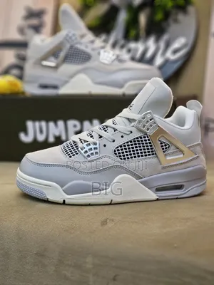 Jordan 4 Gray White Sneakers
