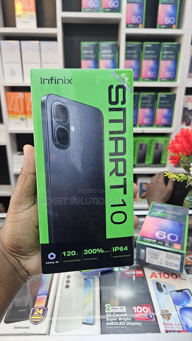 New Infinix Smart 10 64 GB Black - thumbnail 2