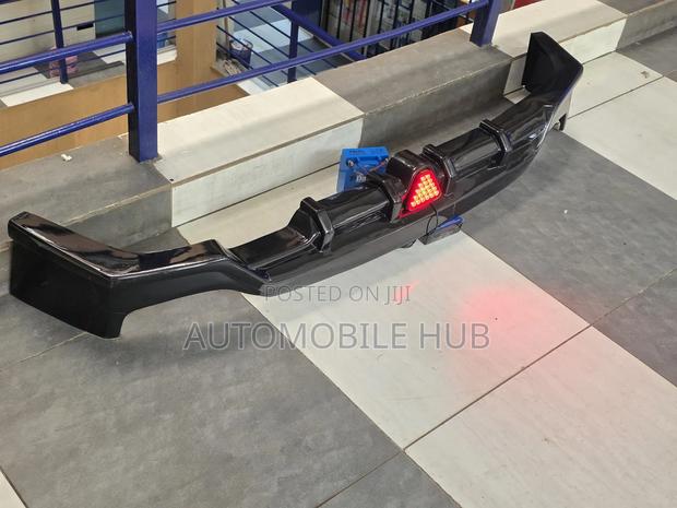 Honda Fit Rear Bumper Diffuser With Led Light – Sporty Look Upgrade - main view