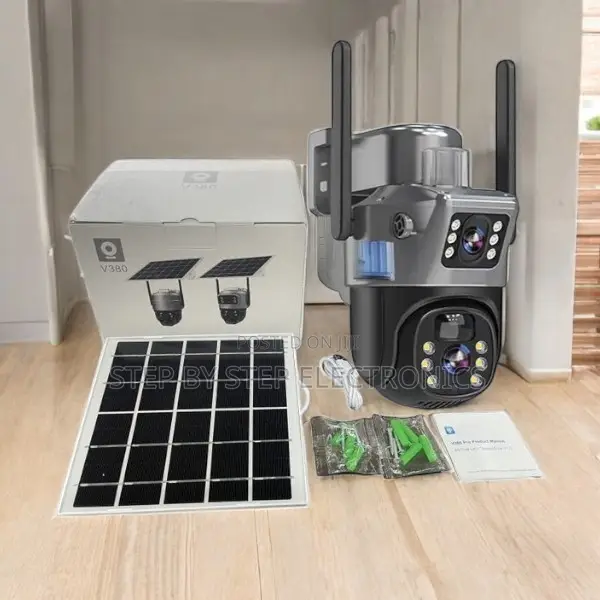 Dual Lens 4g PTZ Solar Powered Camera With Colored Night Vision