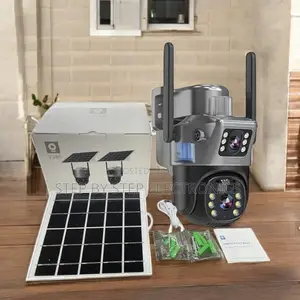 Dual Lens 1080p Resolution PTZ Rotation 4g Sim Card Solar CCTV Camera