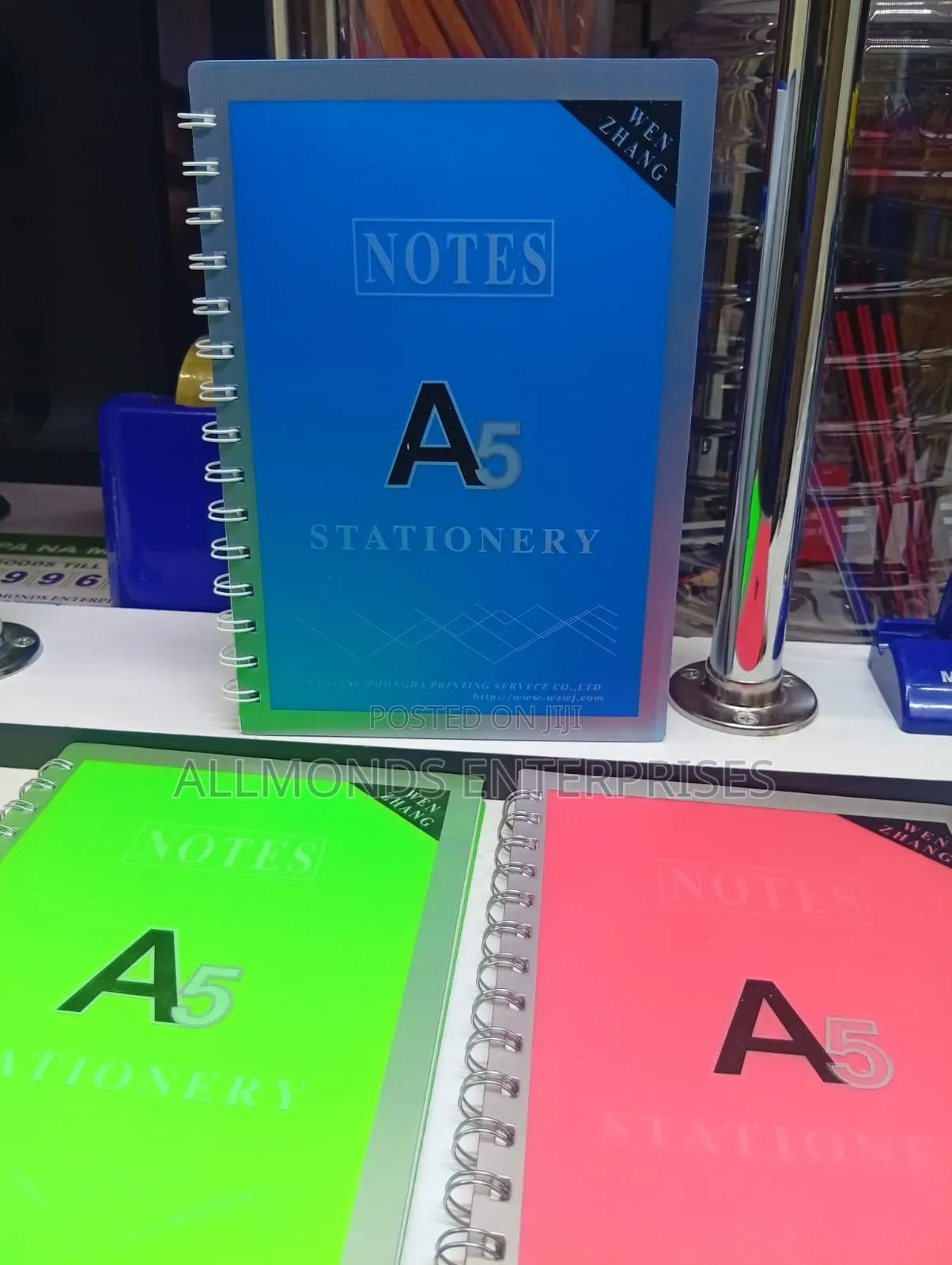 A5 Left Spiral Notebook With PVC Cover