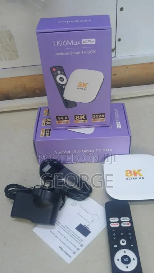 Android Tv Box H96 Max M2+ – 4gb Ram, 32gb Storage