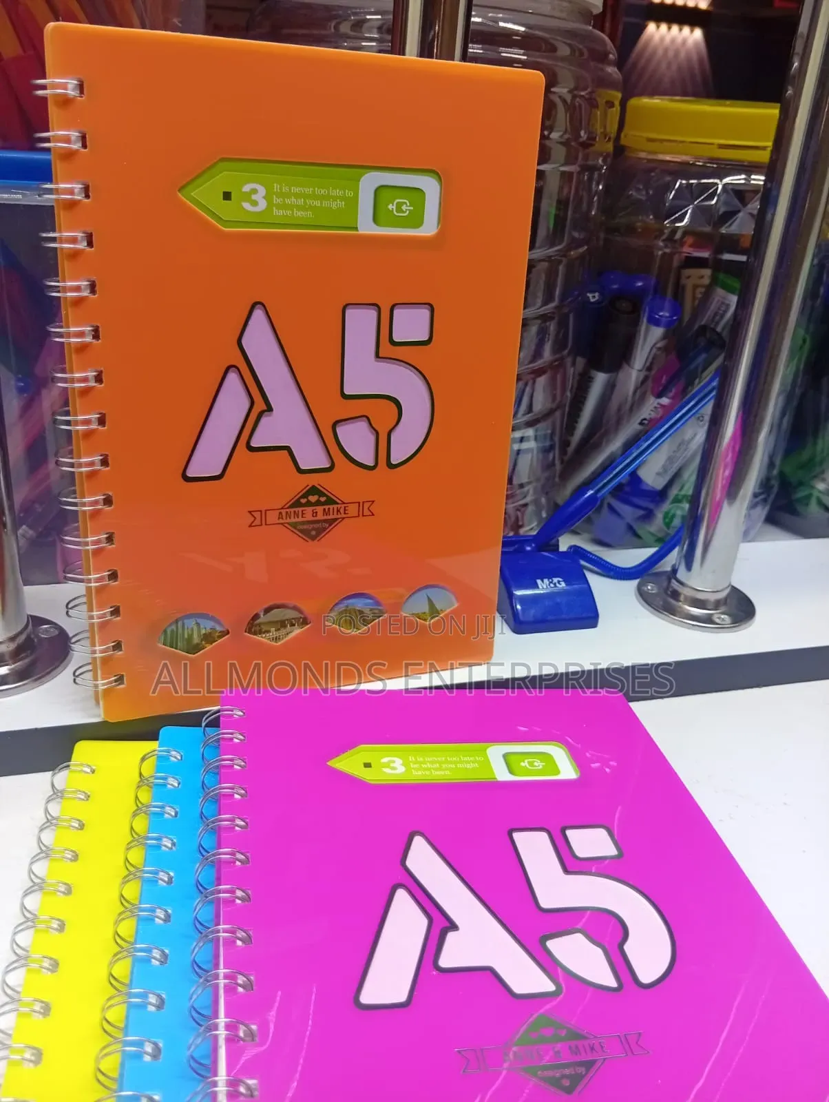 A5 Left Spiral Notebook With PVC Cover