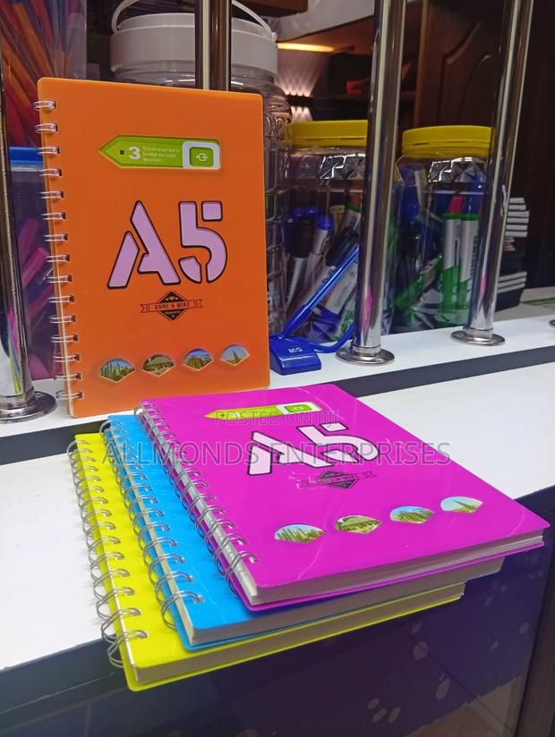 A5 Left Spiral Notebook With PVC Cover - thumbnail 4
