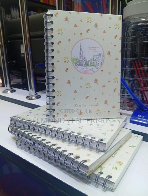 A5 Left Spiral Notebook With Coated Hard Cover - main view