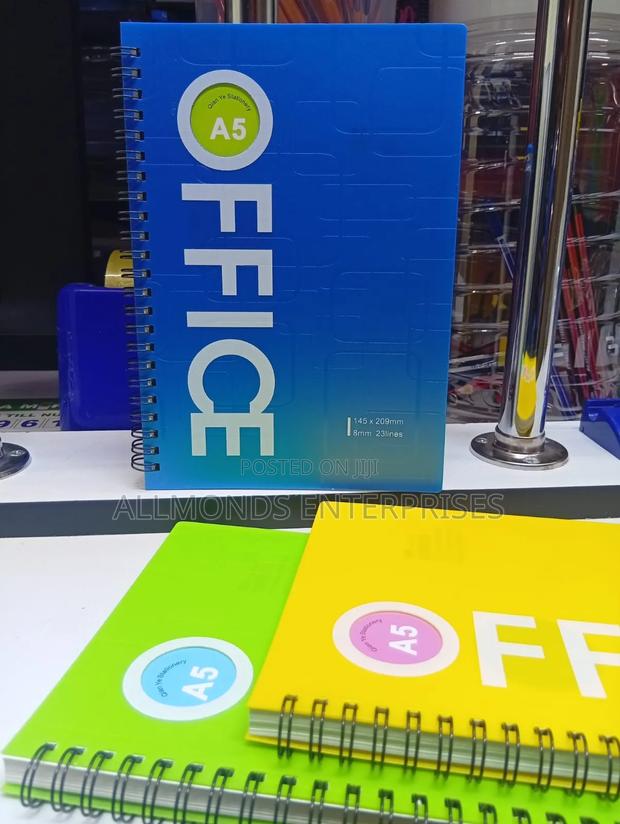 A5 Left Spiral Notebook With PVC Cover - thumbnail 4