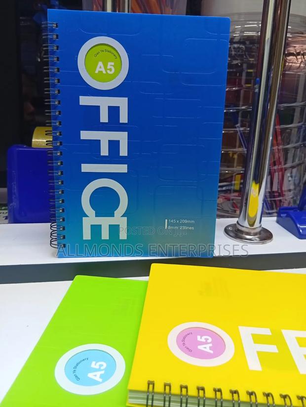 A5 Left Spiral Notebook With PVC Cover - thumbnail 3