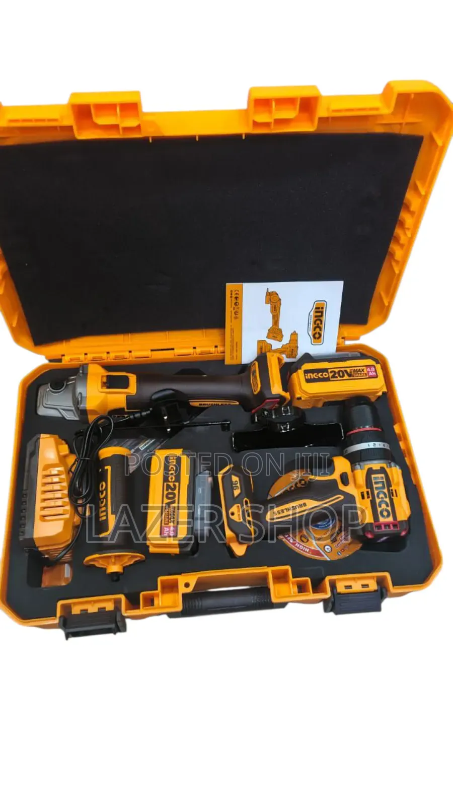 Ingco Cordless Combo Grinder+Drill