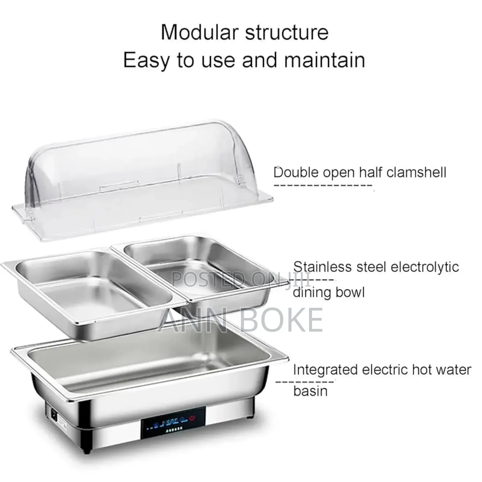 Back in Stock Electric Chaffing Dish With Stainless Steel Cover