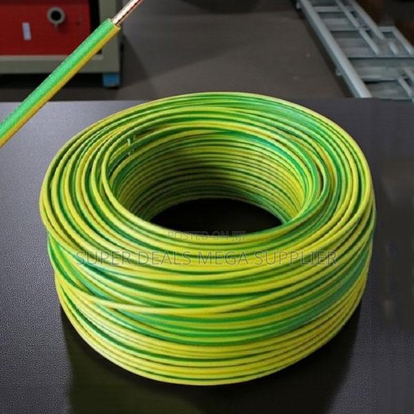2.5mm Yellow Green Electrical Wire PVC Insulated Solid Core Cable