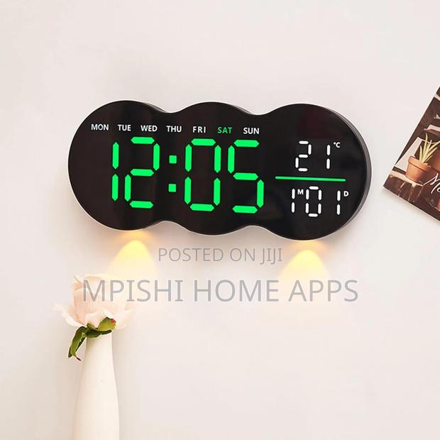 Led Digital Wall Clock With Bottom Lights - thumbnail 2