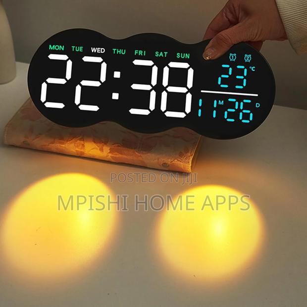 Led Digital Wall Clock With Bottom Lights - thumbnail 9