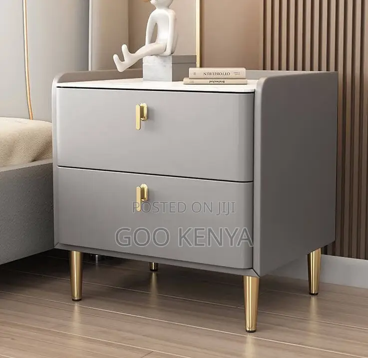 Home Bedside Cabinet; Elegant White Bedside Table for Modern Bedrooms