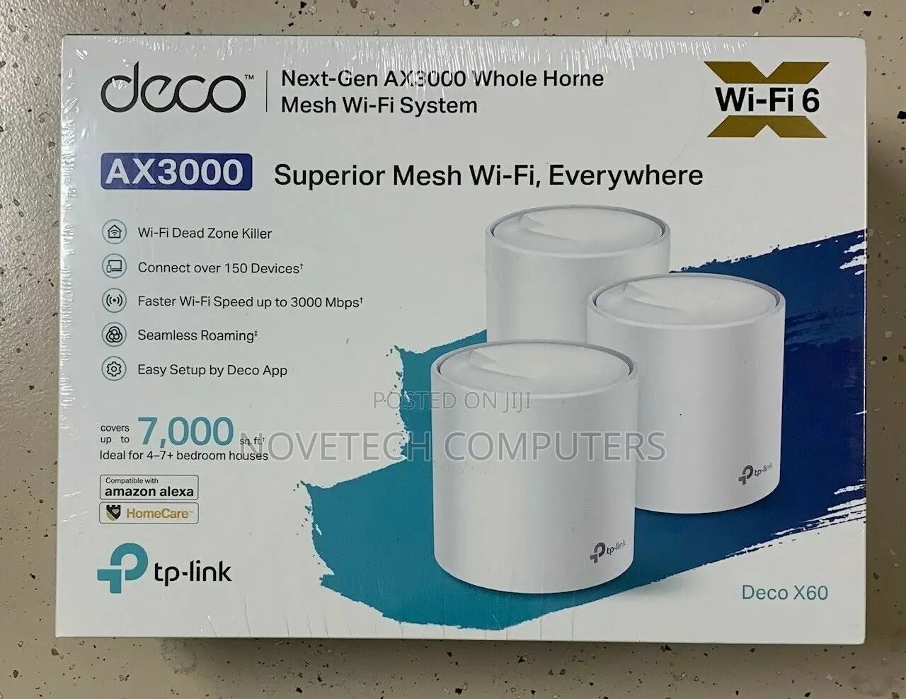 Tp-link Deco X60 Wifi 6 Router Ax3000 Whole Home Mesh Wi-fi System
