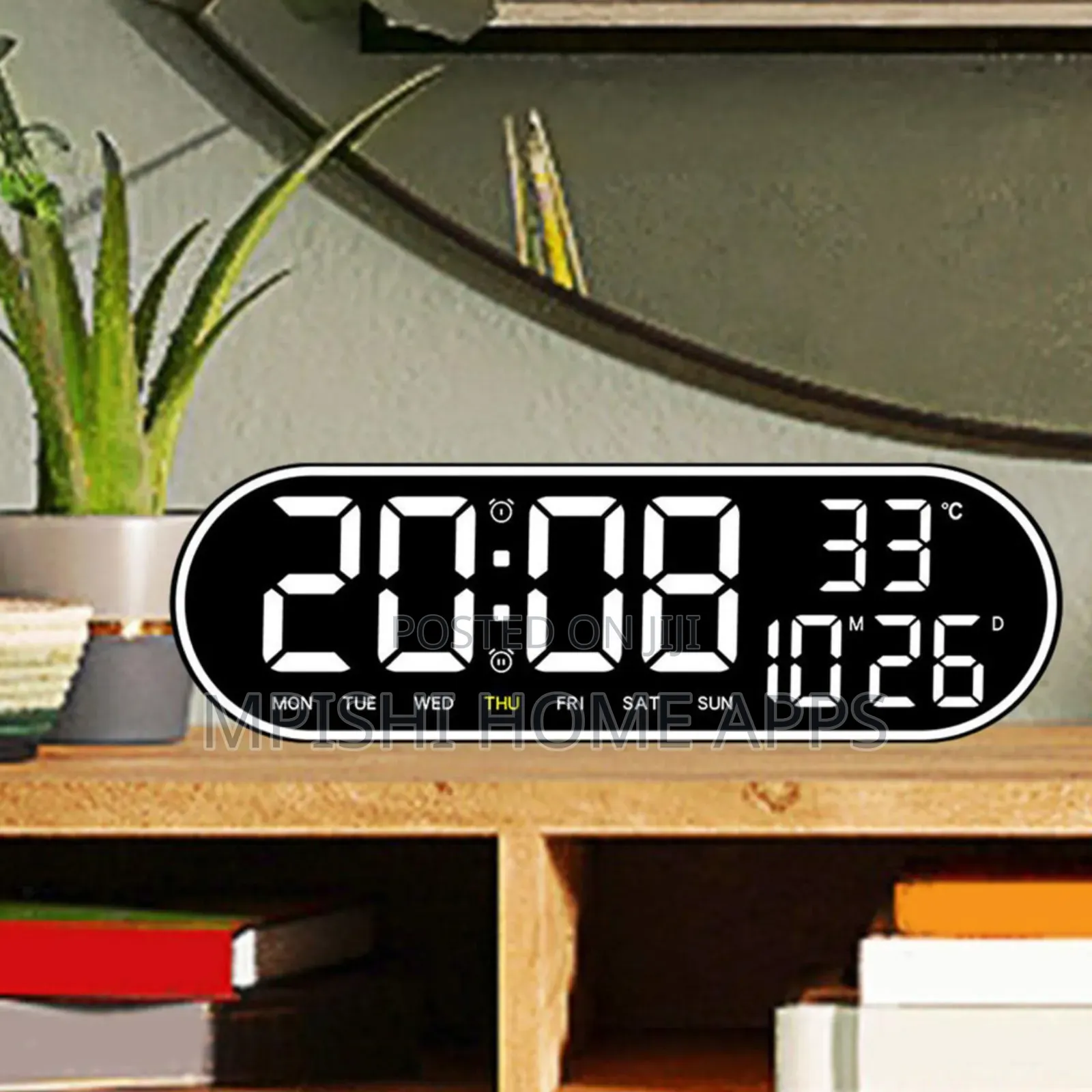 Led Digital Wall Clock With Alarm