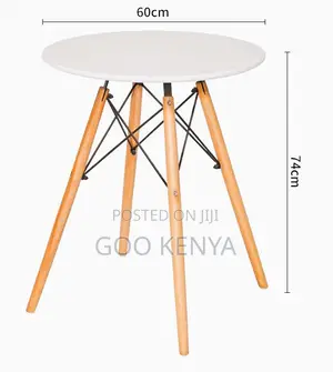 Home Table; Durable Round Plastic Table for Dining- Wood Made