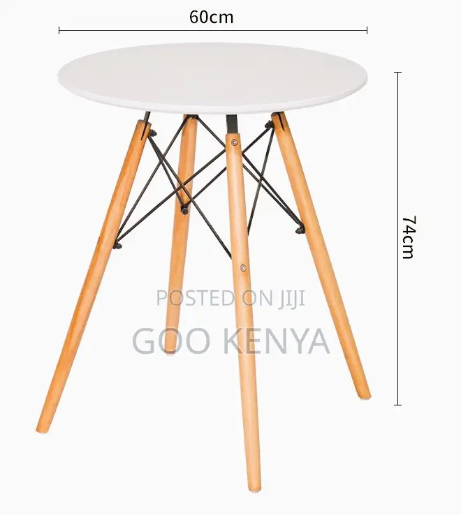 Home Table; Durable Round Plastic Table for Dining- Wood Made