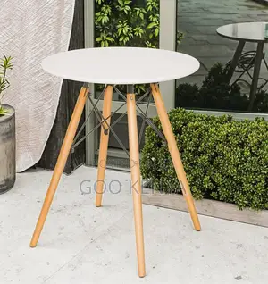 Home Table; Durable Round Plastic Table for Dining- Wood Made