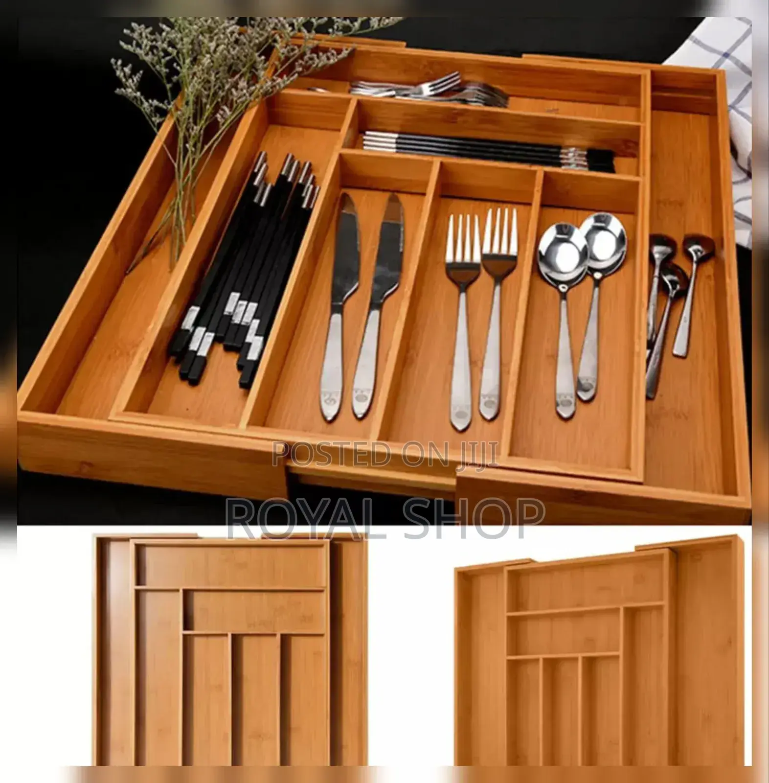 Wooden Drawer Organizer