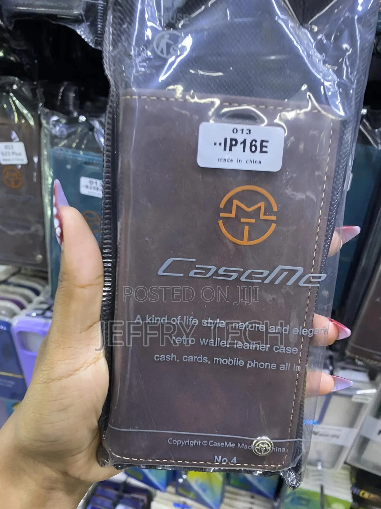 Wenbaby Caseme Leather Flip Case With Card Slots for iPhone 16e