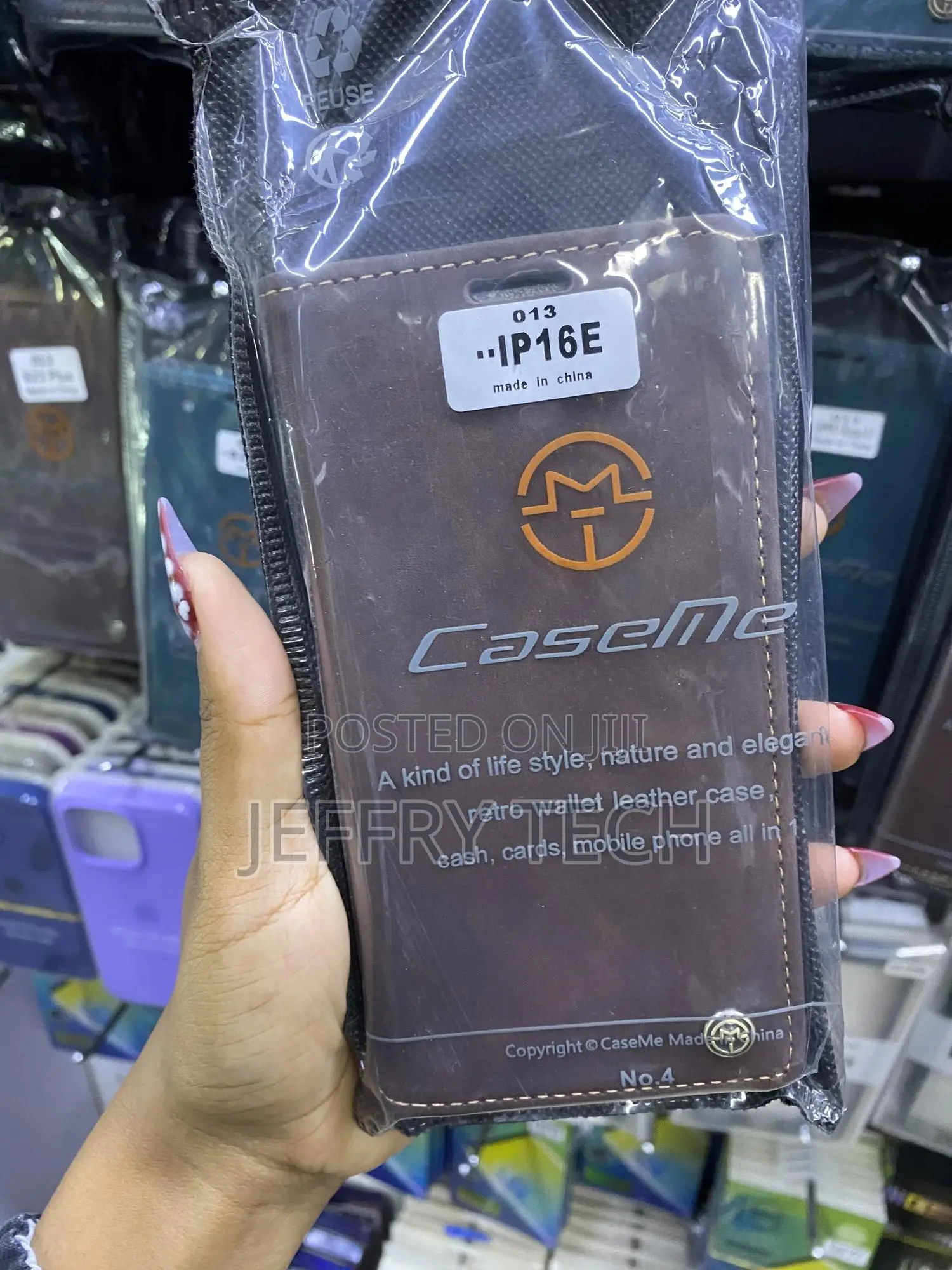 Wenbaby Caseme Leather Flip Case With Card Slots for iPhone 16e